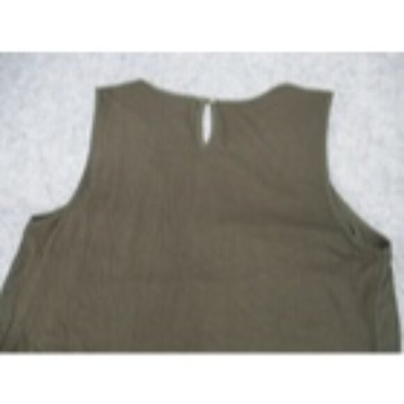 Dolan Womens Tank Top Medium Left Coast Collection Green Sleeveless Pleated New - Picture 9 of 16